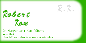 robert kom business card
